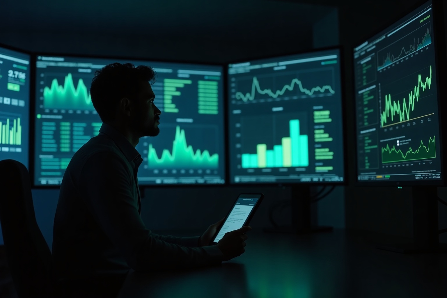Sales leader reviewing performance dashboards